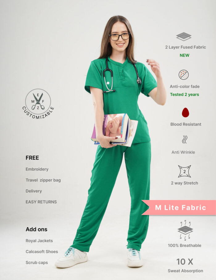 Customizable TECTOGREEN - M Lite Fabric / Mandarin / Straight Pant / 2 way Stretch(FemaleFullset) MKZ26 - Image 1