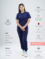 Customizable ORLIN NAVY - Ultra Lite Fabric / Mandarin / Jogger Pant / 2 way Stretch(FemaleFullset) MKZ32