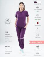 Customizable MERLOT WINE LIMITED EDITION - M Lite Fabric / Mandarin / Jogger Pant / 2 way Stretch(FemaleFullset) MKZ21