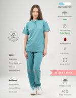 Customizable HYLORA TEAL LIMITED EDITION - M Lite Fabric / Mandarin / Jogger Pant / 2 way Stretch(FemaleFullset) MKZ41