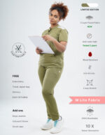 Customizable FERIL OLIVE LIMITED EDITION - M Lite Fabric / Mandarin / Straight Pant / 2 way Stretch(FemaleFullset) MKZ50