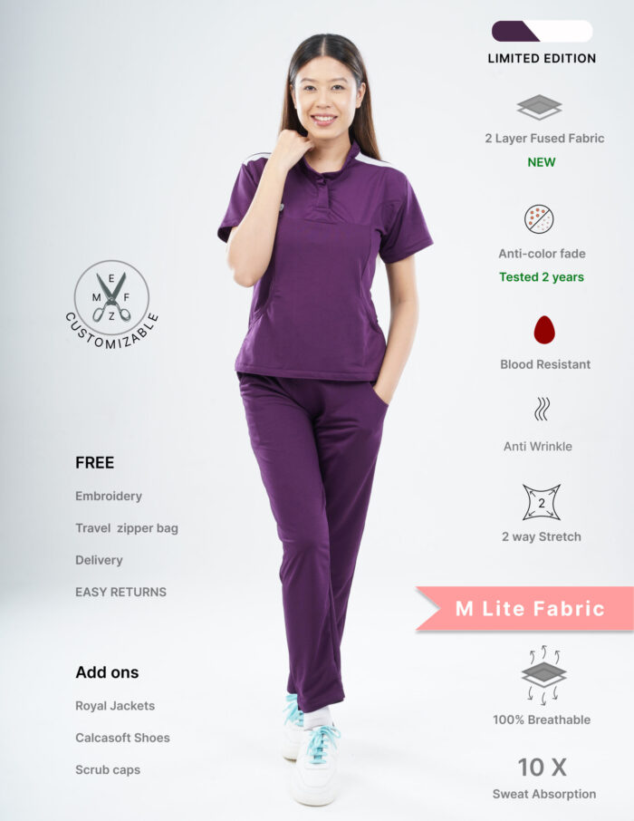 Customizable MERLOT WINE LIMITED EDITION - M Lite Fabric / Mandarin / Straight Pant / 2 way Stretch(FemaleFullset) MKZ22 - Image 1