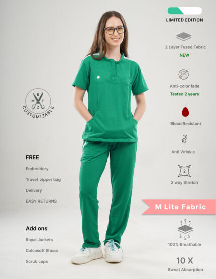 Customizable TECTOGREEN LIMITED EDITION - M Lite Fabric / Mandarin / Straight Pant / 2 way Stretch(FemaleFullset) MKZ28