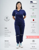 Customizable ORLIN NAVY LIMITED EDITION - M Lite Fabric / Mandarin / Jogger Pant / 2 way Stretch(FemaleFullset) MKZ54