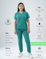 Customizable AQUABLAZE - Ultra Lite Fabric / V Neck / Jogger Pant / 2 way Stretch(FemaleFullset) MKZ67