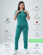 Customizable AQUABLAZE - Ultra Lite Fabric / V Neck / Straight Pant / 2 way Stretch(FemaleFullset) MKZ68