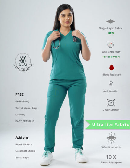Customizable AQUABLAZE - Ultra Lite Fabric / V Neck / Straight Pant / 2 way Stretch(FemaleFullset) MKZ68