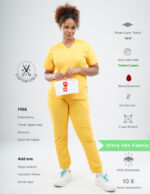 Customizable YEL LOVE - Ultra Lite Fabric / V Neck / Jogger Pant / 2 way Stretch(FemaleFullset) MKZ103