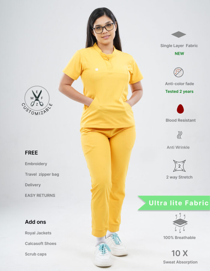 Customizable YEL LOVE - Ultra Lite Fabric / Mandarin / Jogger Pant / 2 way Stretch(FemaleFullset) MKZ107 - Image 1