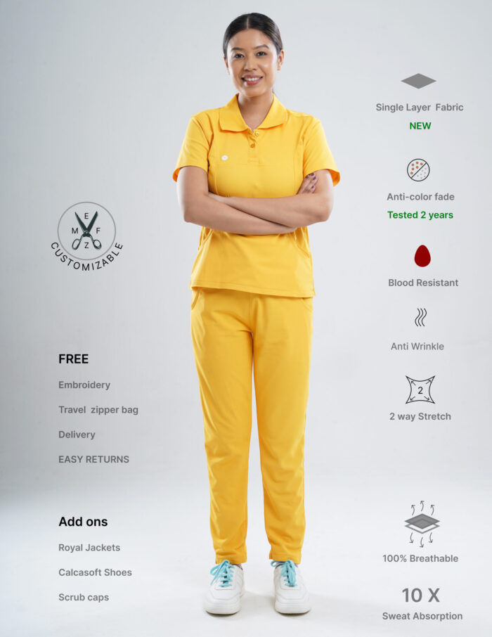 SPORTS YEL LOVE - Ultra Lite Fabric / Polo Collar / Straight Pant / 2 way Stretch(FemaleFullset) MKZ112CRI - Image 1