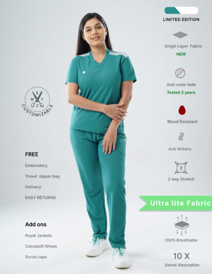 Customizable AQUABLAZE LIMITED EDITION - Ultra Lite Fabric / V Neck / Straight Pant / 2 way Stretch(FemaleFullset) MKZ70