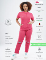 Customizable MELANGE PINK LIMITED EDITION - Ultra Lite Fabric / Mandarin / Jogger Pant / 2 way Stretch(FemaleFullset) MKZ85