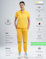 Customizable YEL LOVE LIMITED EDITION - Ultra Lite Fabric / Polo Collar / Jogger Pant / 2 way Stretch(FemaleFullset) MKZ113