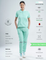 Customizable FROSTED MINT LIMITED EDITION - Ultra Lite Fabric / Polo Collar / Jogger Pant / 2 way Stretch(FemaleFullset) MKZ125