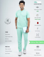 Customizable FROSTED MINT LIMITED EDITION - Ultra Lite Fabric / Mandarin / Straight Pant / 2 way Stretch(MaleFullset) MKZ249
