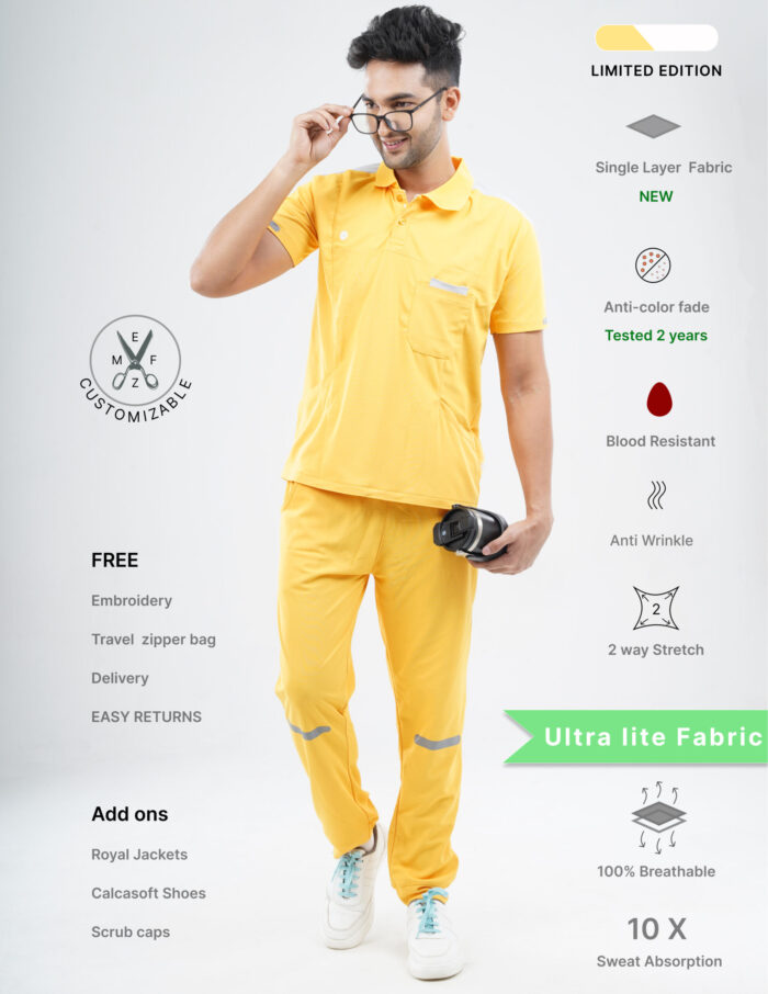 Customizable YEL LOVE LIMITED EDITION - Ultra Lite Fabric / Polo Collar / Jogger Pant / 2 way Stretch(MaleFullset) MKZ240 - Image 1