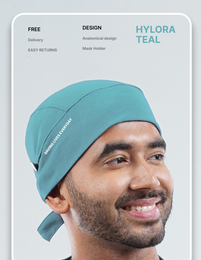 HYLORA TEAL SCRUB CAP  - M Lite Fabric MKZ273 - Image 1