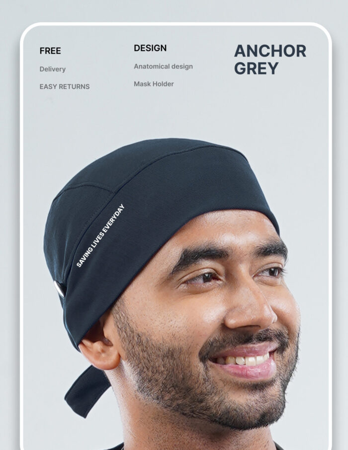 ANCHOR GREY SCRUB CAP  - PRO Fabric MKZ266 - Image 1