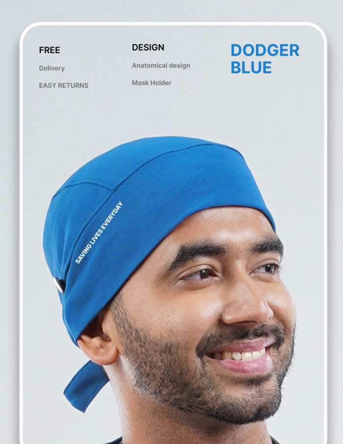DODGER BLUE SCRUB CAP  - PRO Fabric MKZ267 - Image 1