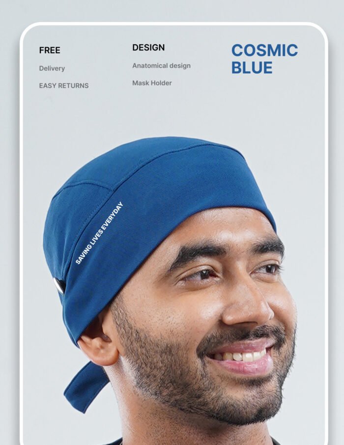COSMIC BLUE SCRUB CAP  - Ultra Lite Fabric MKZ275 - Image 1