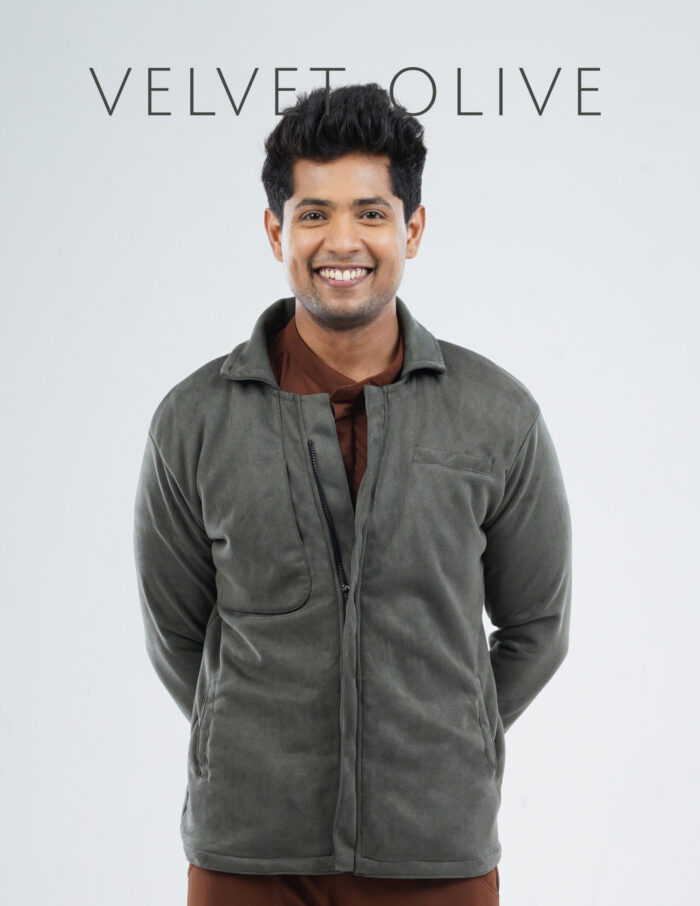 ROYAL JACKETS - VELVET OLIVE / MALE - 6 POCKETS MKZ262 - Image 1