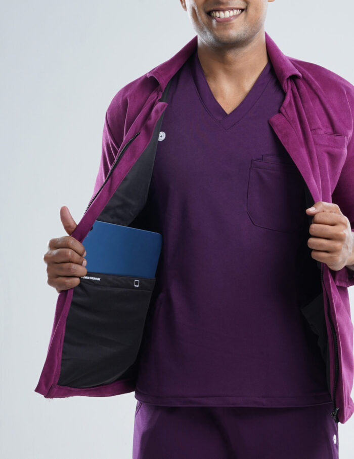 ROYAL JACKETS - VELVET PINK / MALE - 6 POCKETS MKZ263 - Image 2
