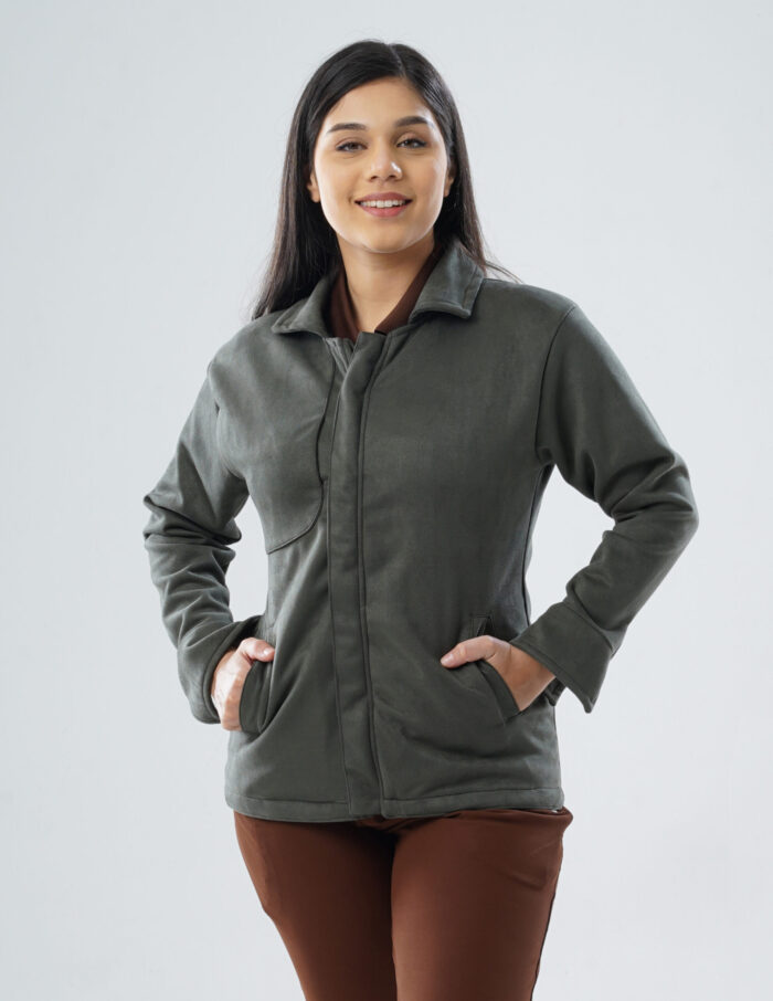 ROYAL JACKETS - VELVET OLIVE / FEMALE - 5 POCKETS MKZ257 - Image 6